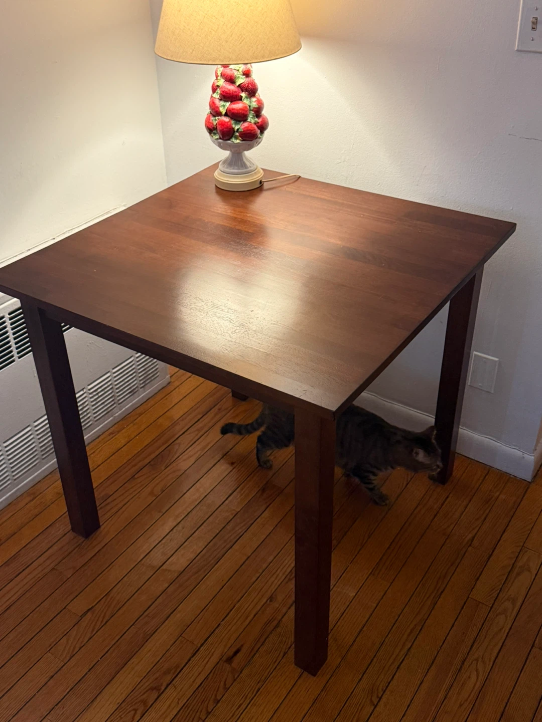 Square Solid Wood Dining Table - Dark Brown - photo 3