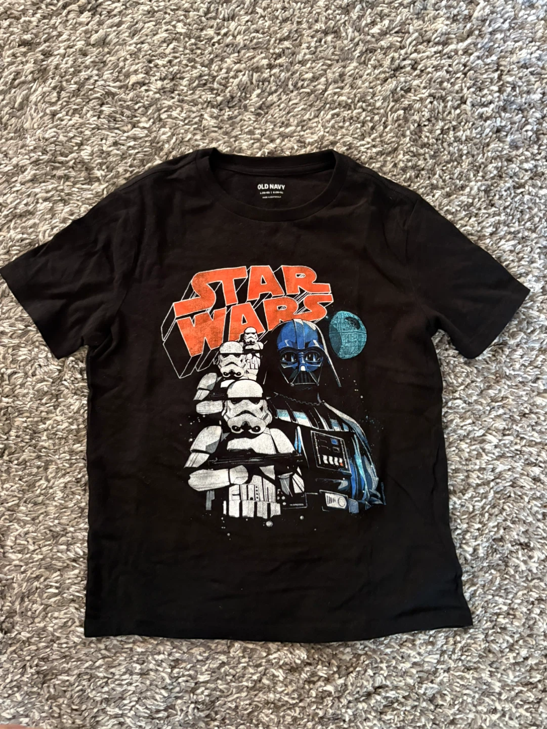 Old Navy Kids Star Wars Black Graphic T-Shirt L (10-12)