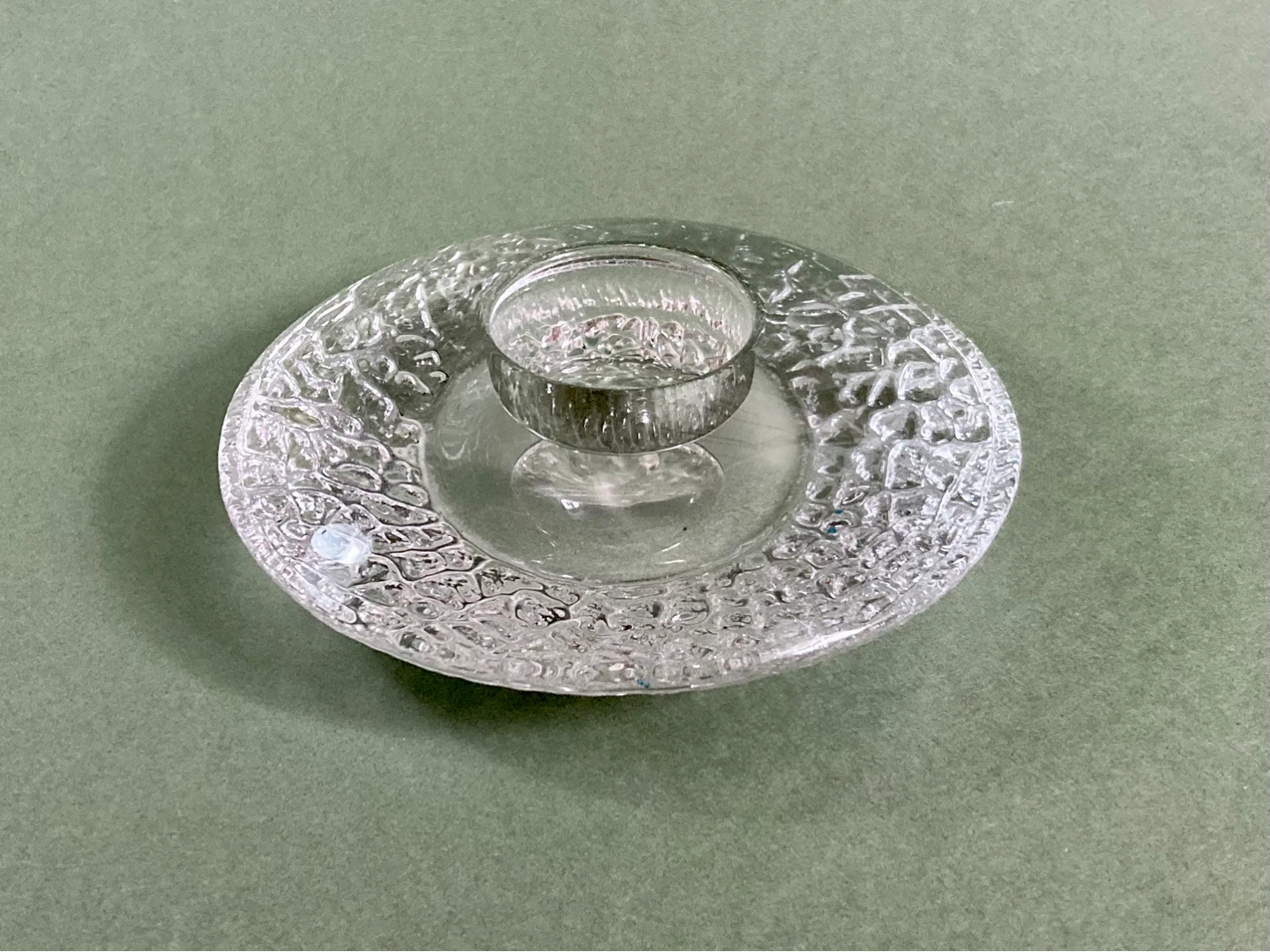 Vintage Crystal Discus Candleholder Orrefors Sweden 1995 - photo 2