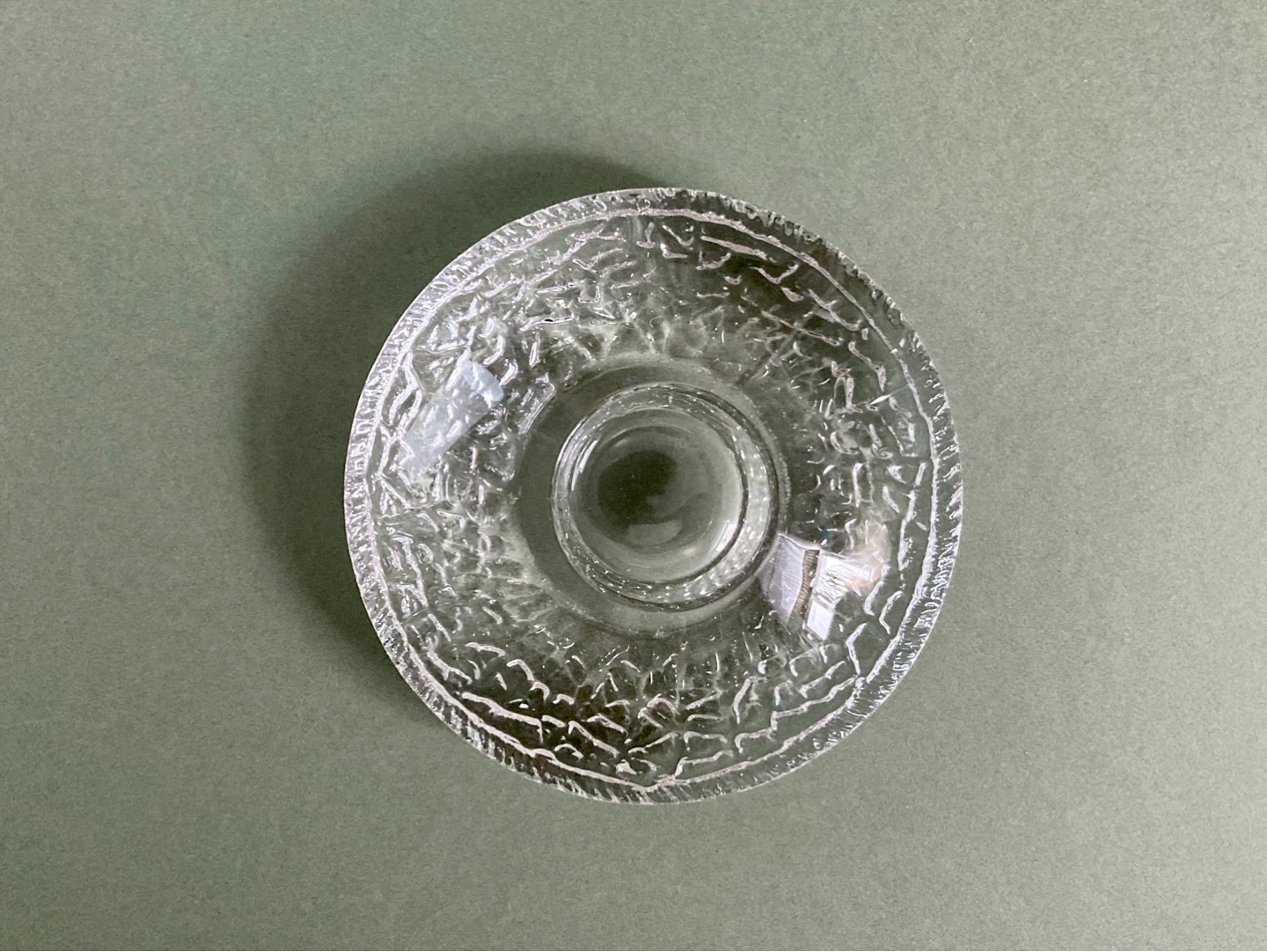Vintage Crystal Discus Candleholder Orrefors Sweden 1995 - photo 3