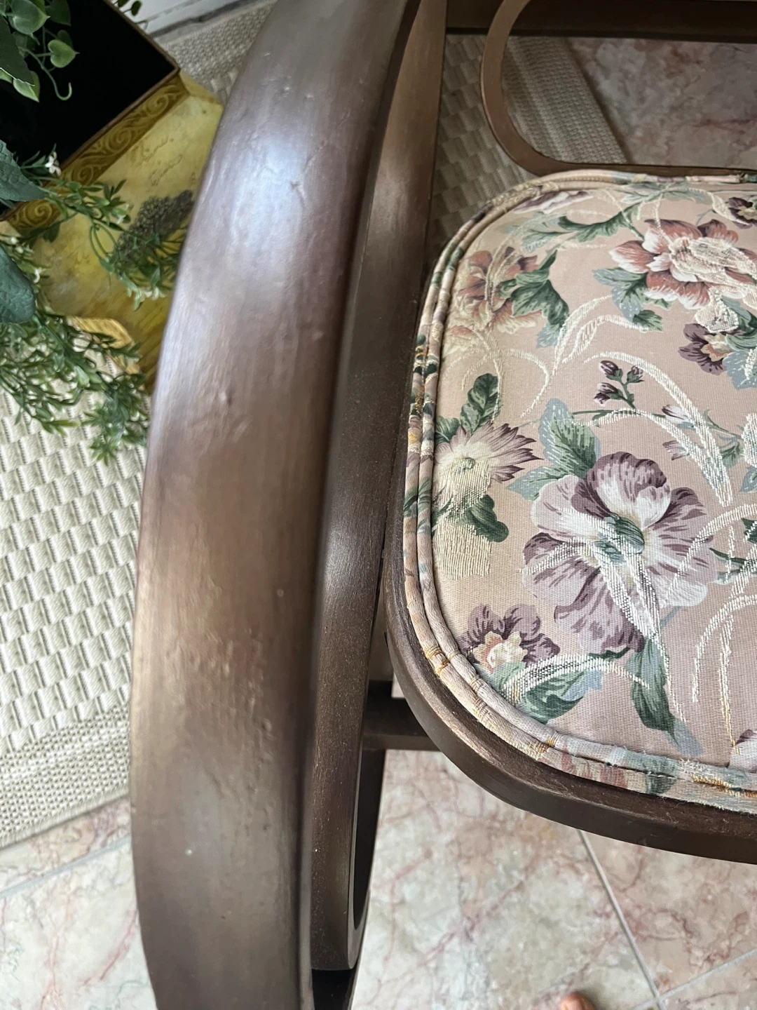 Vintage Floral Rocking Chair - photo 2