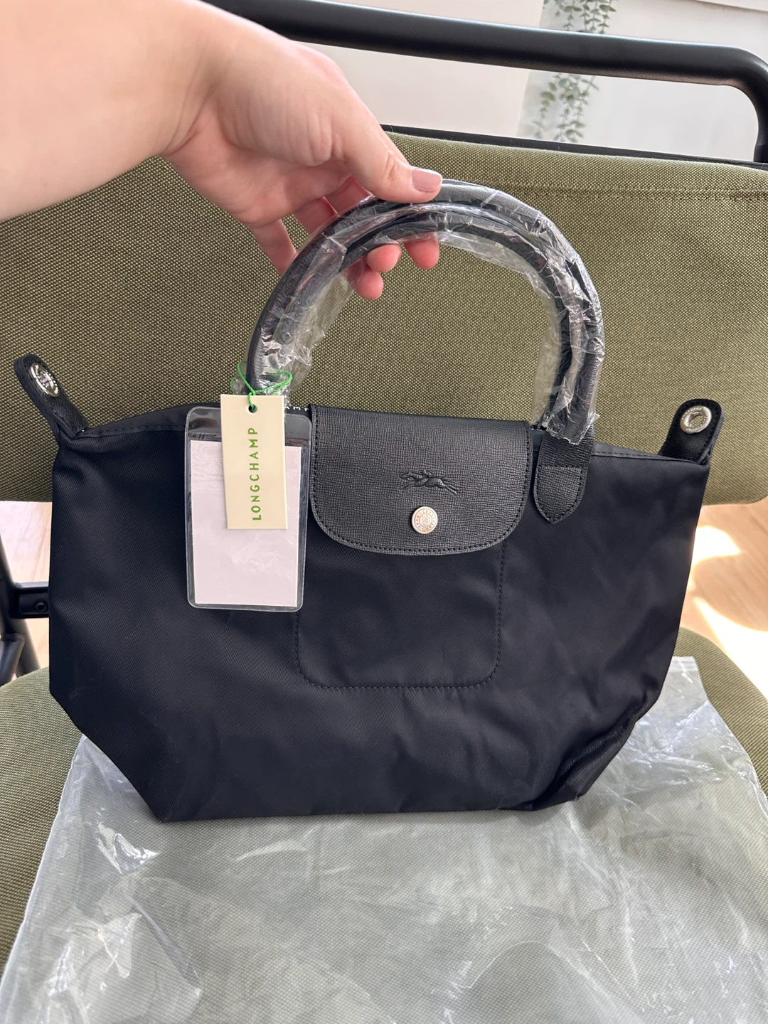 Longchamp Le Pliage Small Top Handle Bag Black