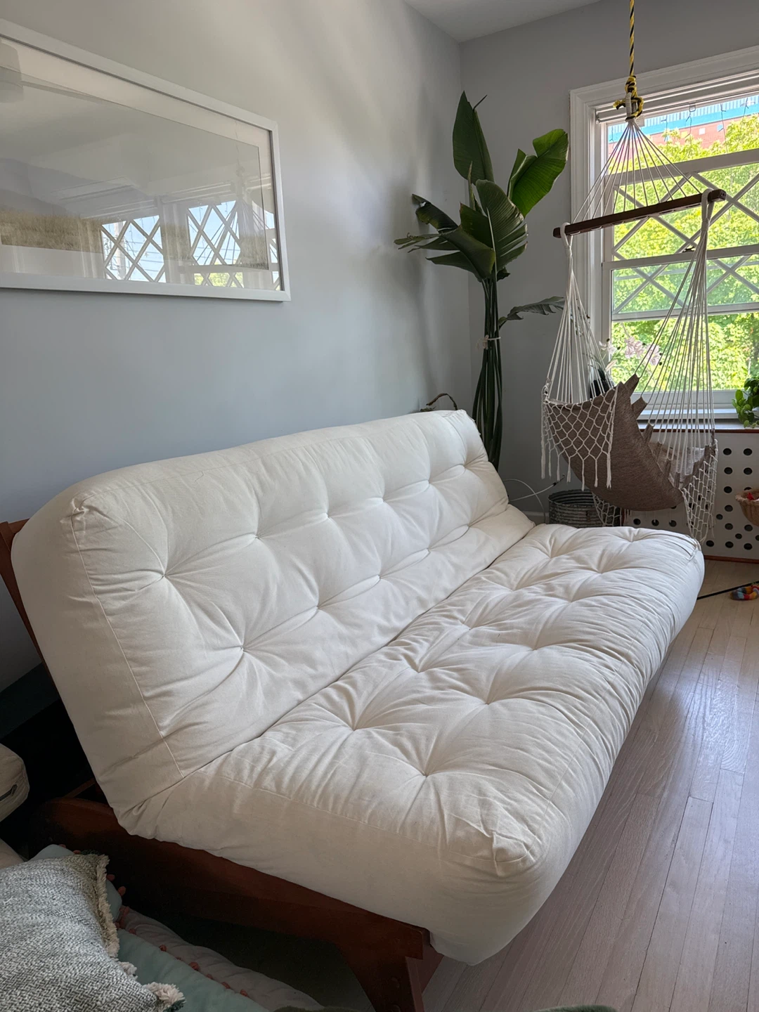 White Futon Couch - photo 4