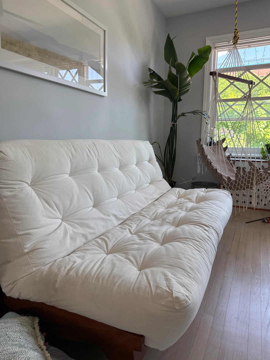 White Futon Couch - photo 2