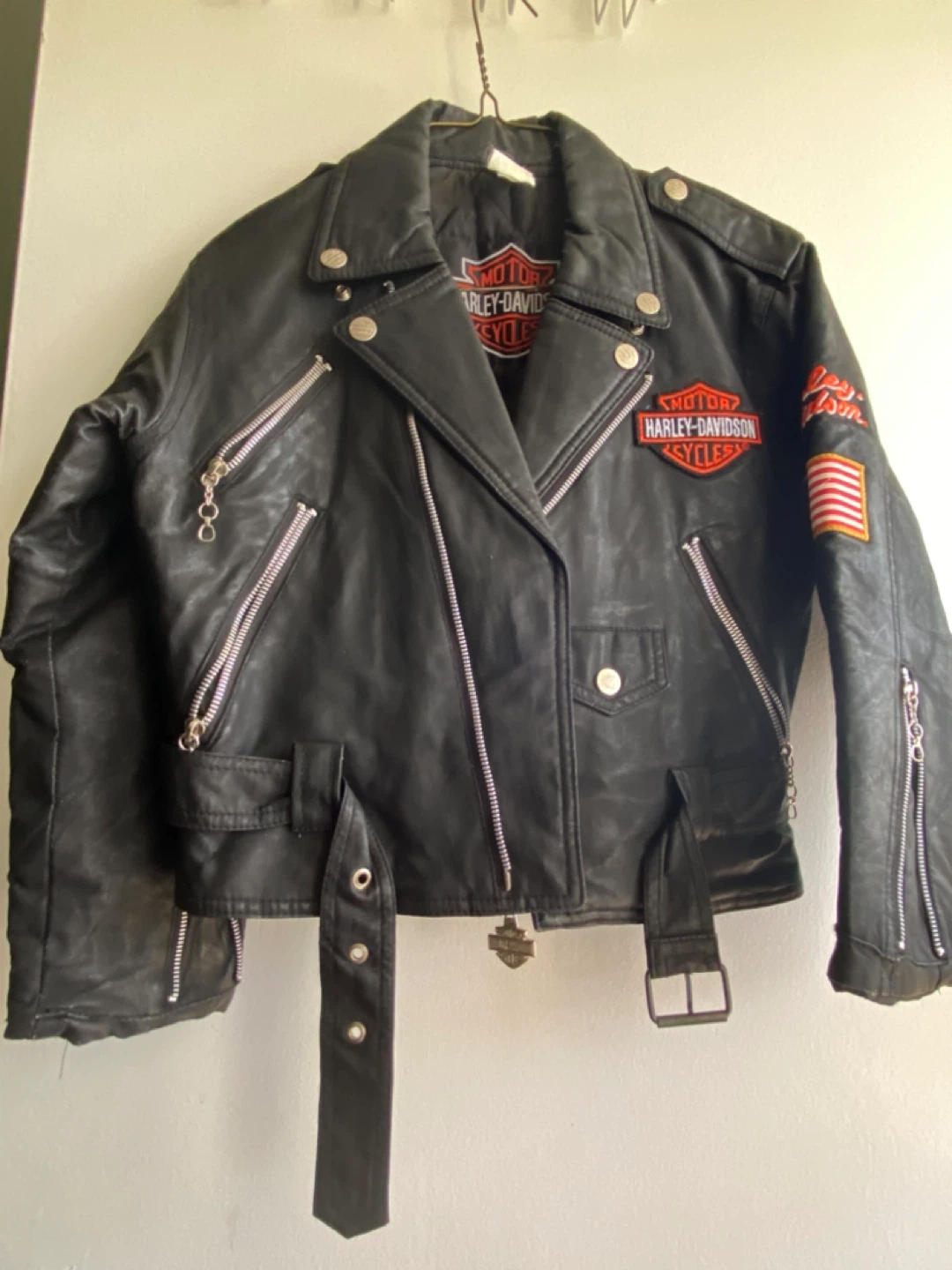Vintage Kids Harley-Davidson Leather Motorcycle Jacket