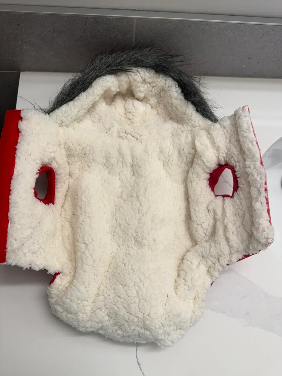 Brave Bark Dog Winter Coat – Red Sherpa Lined Jacket w/ Hood - photo 3
