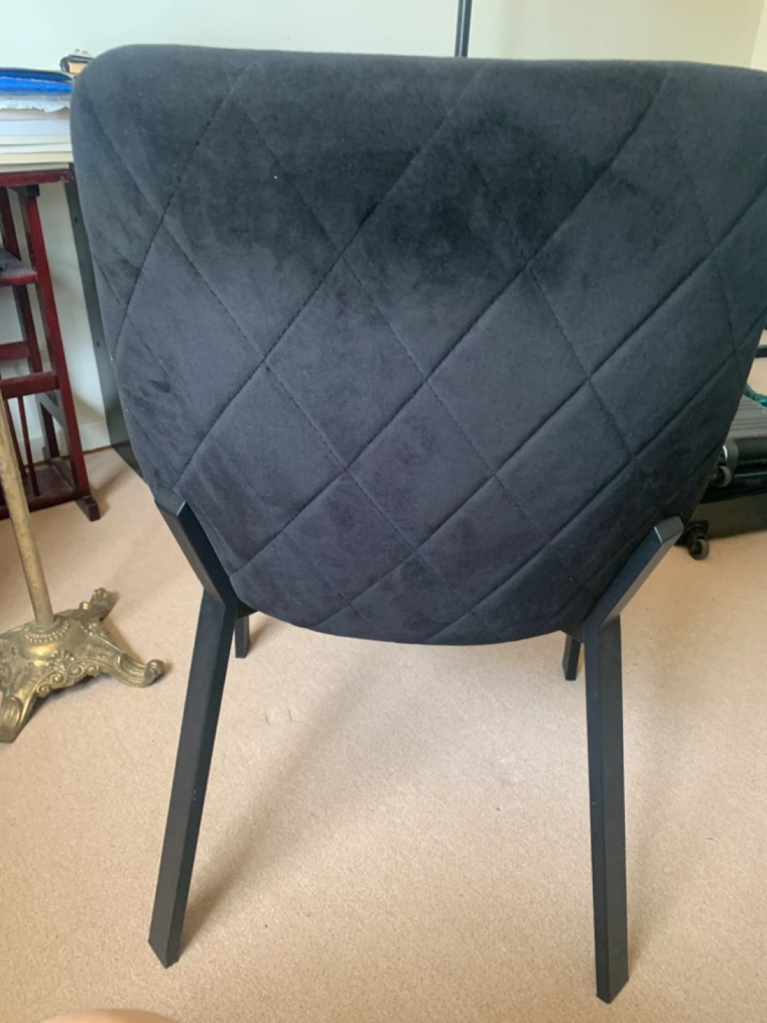 Black Velvet Dining Chair - photo 2