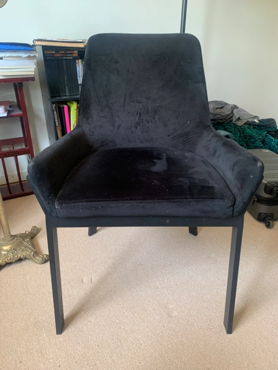 Black Velvet Dining Chair