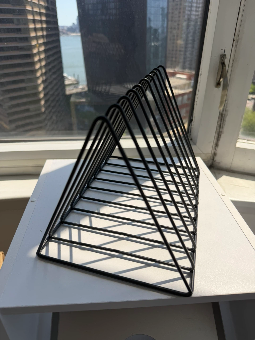 Black Wire Triangle Record / Book / Magazine Holder