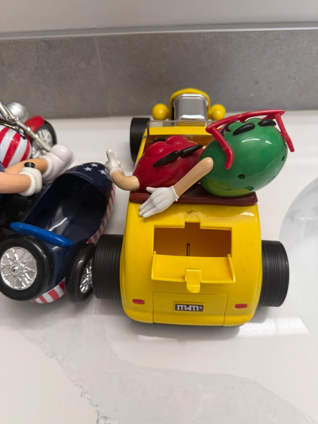 M&M’s Candy Dispenser Motorcycle & Hot Rod Car Set - photo 3