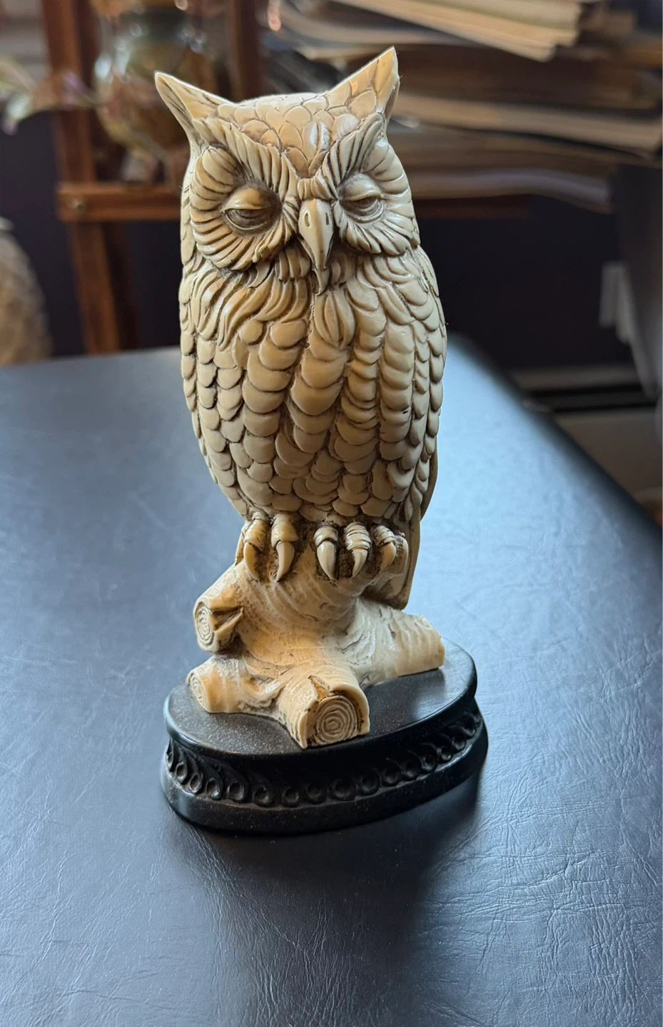 Carved Owl Figurine
