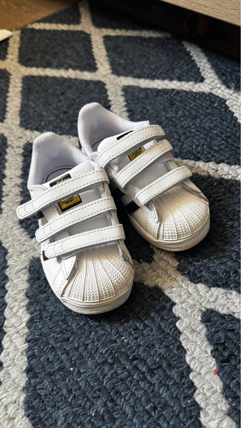 Adidas Superstar Shoes White Black - Size 7K - photo 2