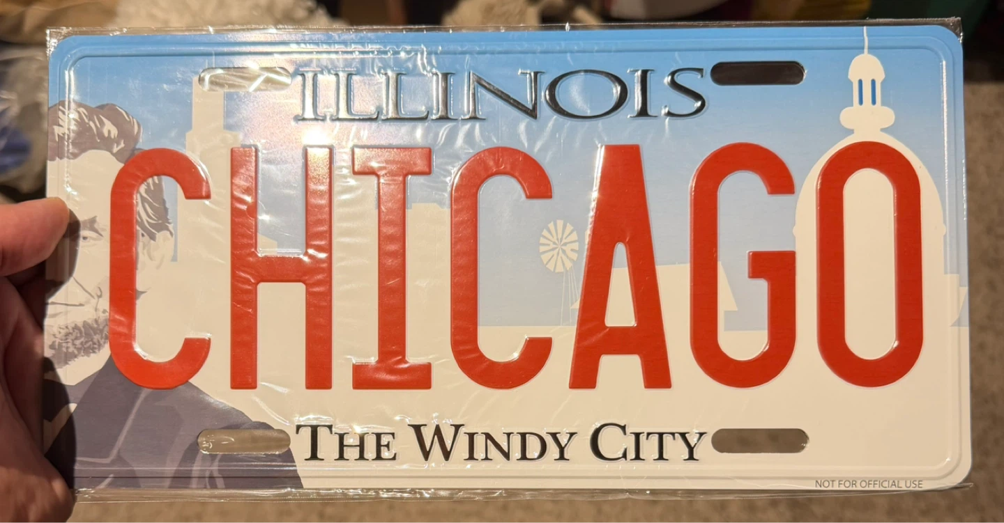 Chicago "The Windy City" Souvenir License Plate