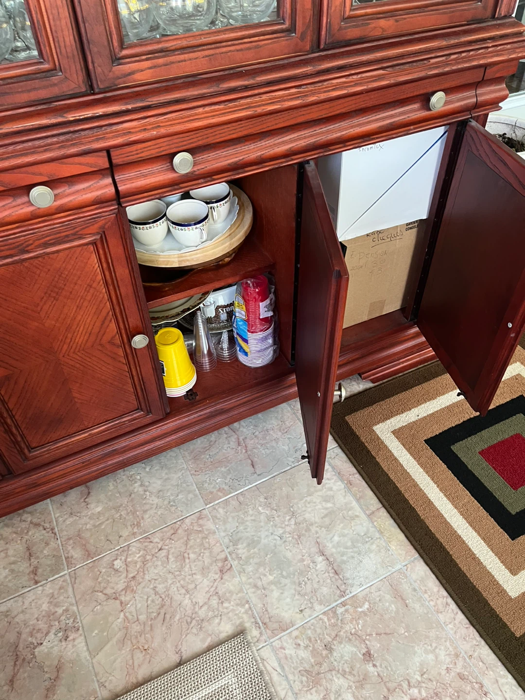 Vintage cherry wood cabinet - photo 5
