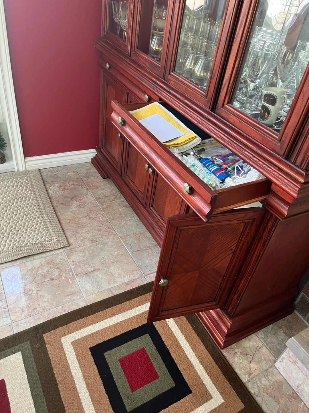 Vintage cherry wood cabinet - photo 2