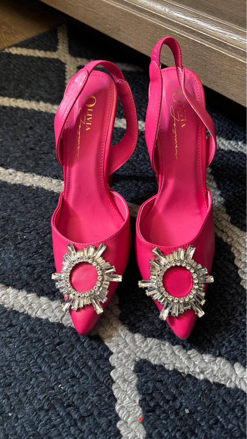 Fashion Nova Women's Slingback Heels Size 6 1/2