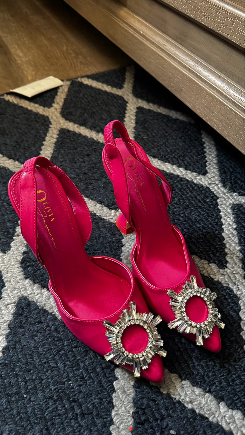 Fashion Nova Women's Slingback Heels Size 6 1/2 - photo 2
