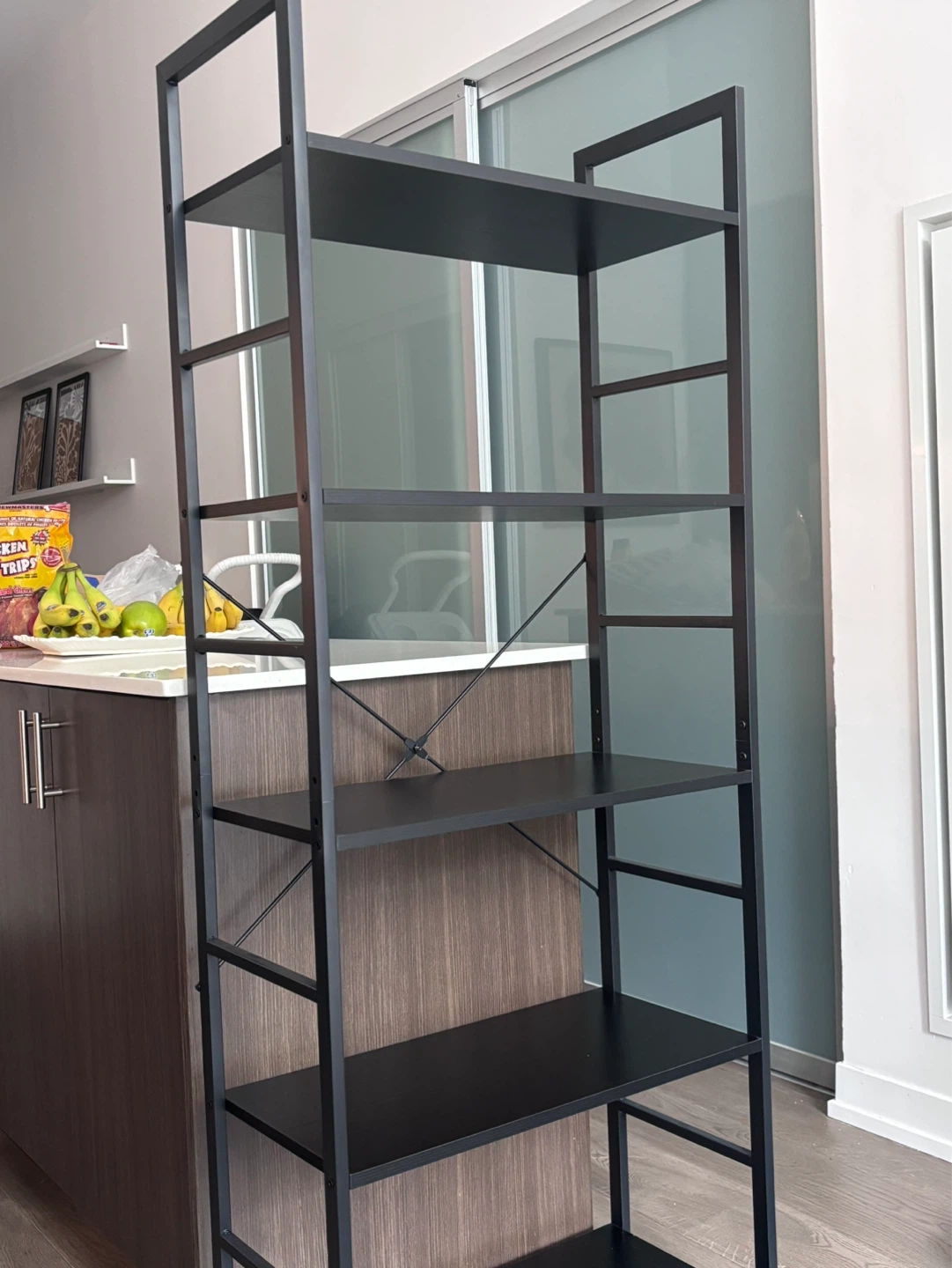 Black 5-Shelf Bookshelf