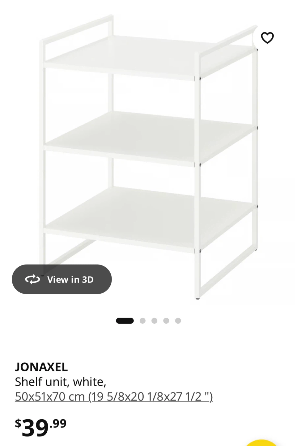 IKEA JONAXEL Shelf Unit - White - photo 2