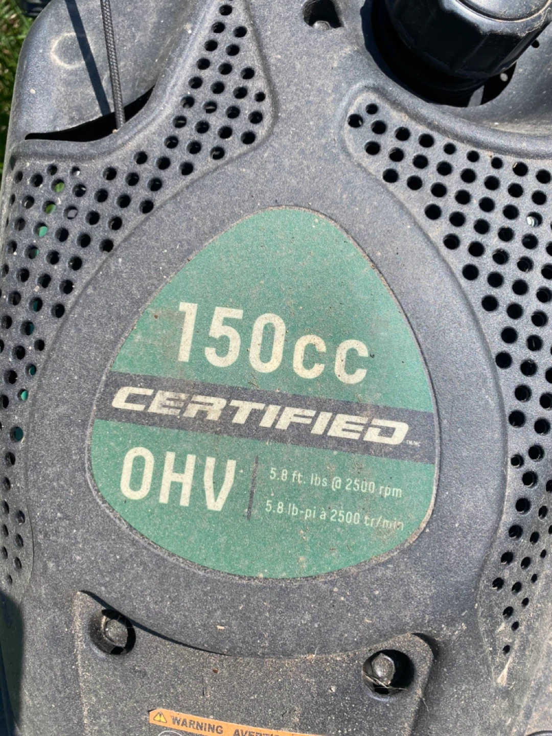 Certified 150cc OHV Lawnmower - photo 2