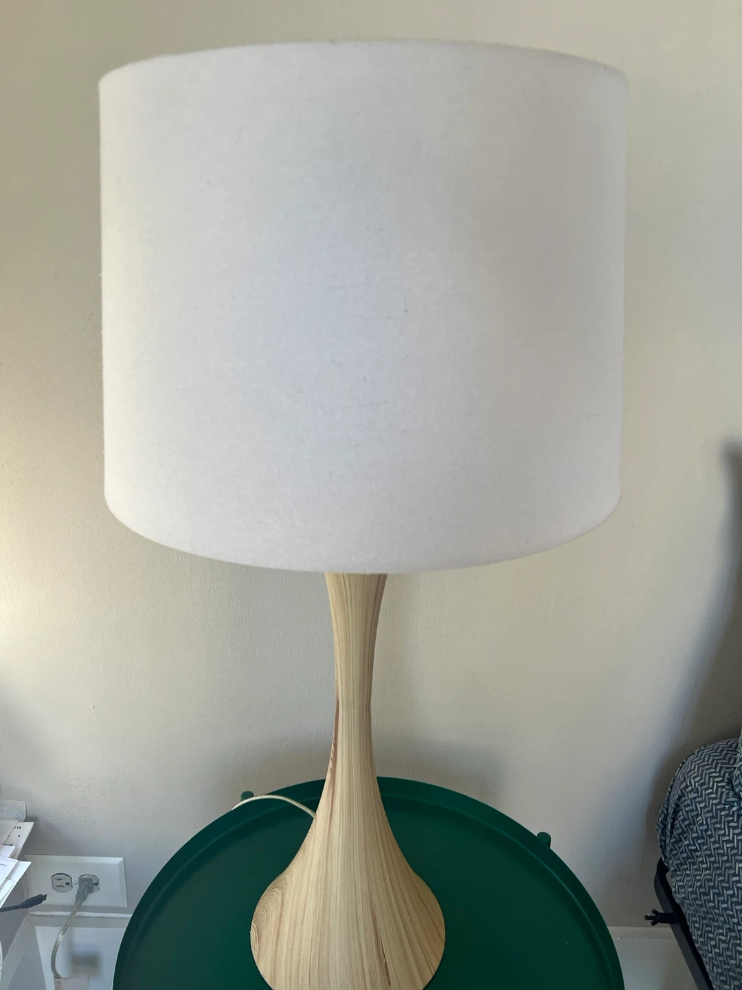 Set of 2 Table Lamps with White Drum Shade - photo 2