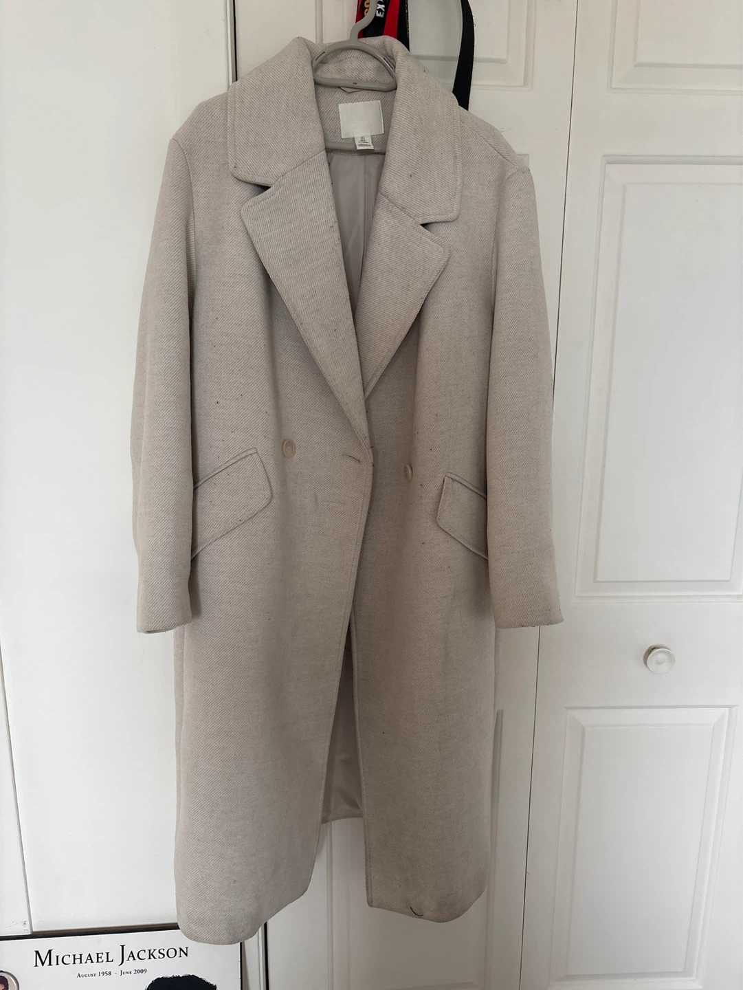 Manteau long beige H&M