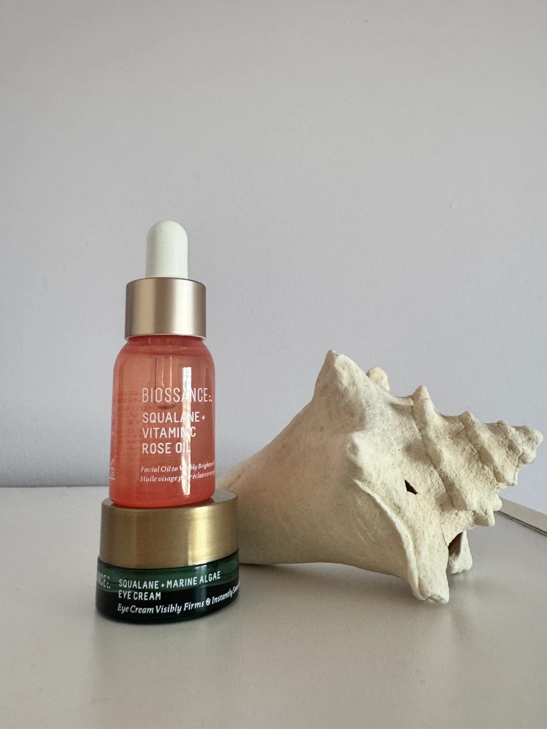 Biossance Squalane + Vitamin C Rose Oil and Eye Cream