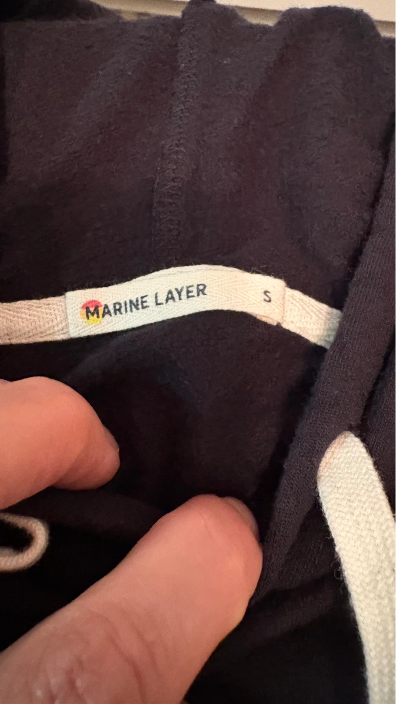 Marine Layer Full Circle Black Hoodie Size S - photo 4