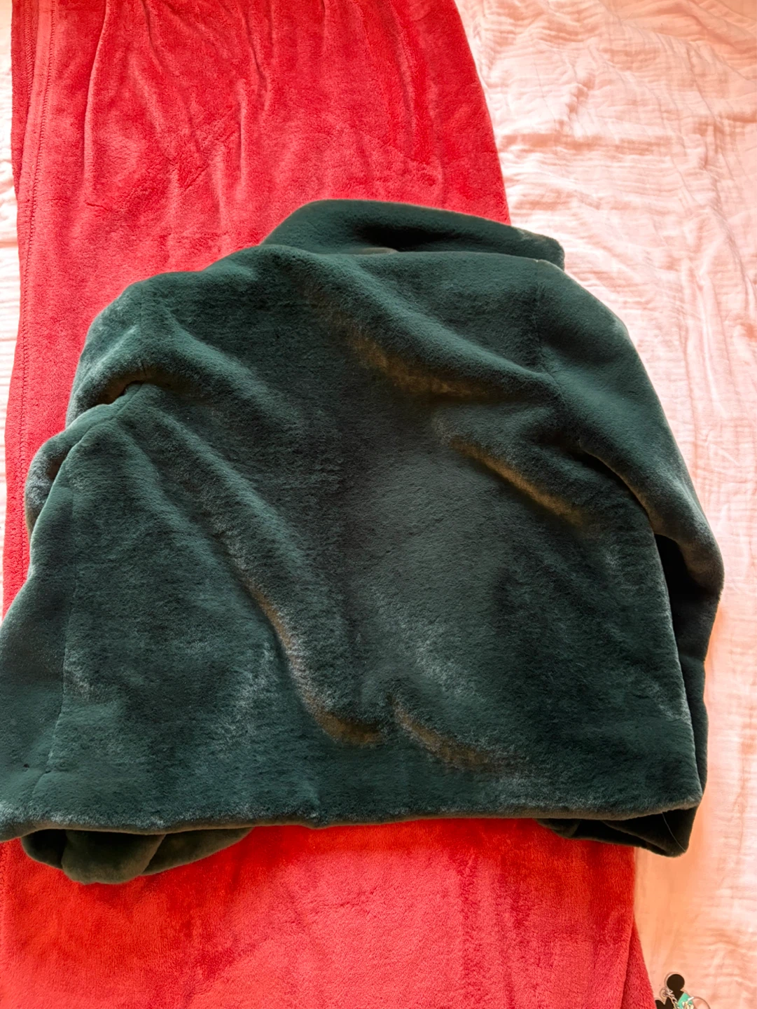 Dynamite Faux Fur Jacket - Green - Size M - photo 4