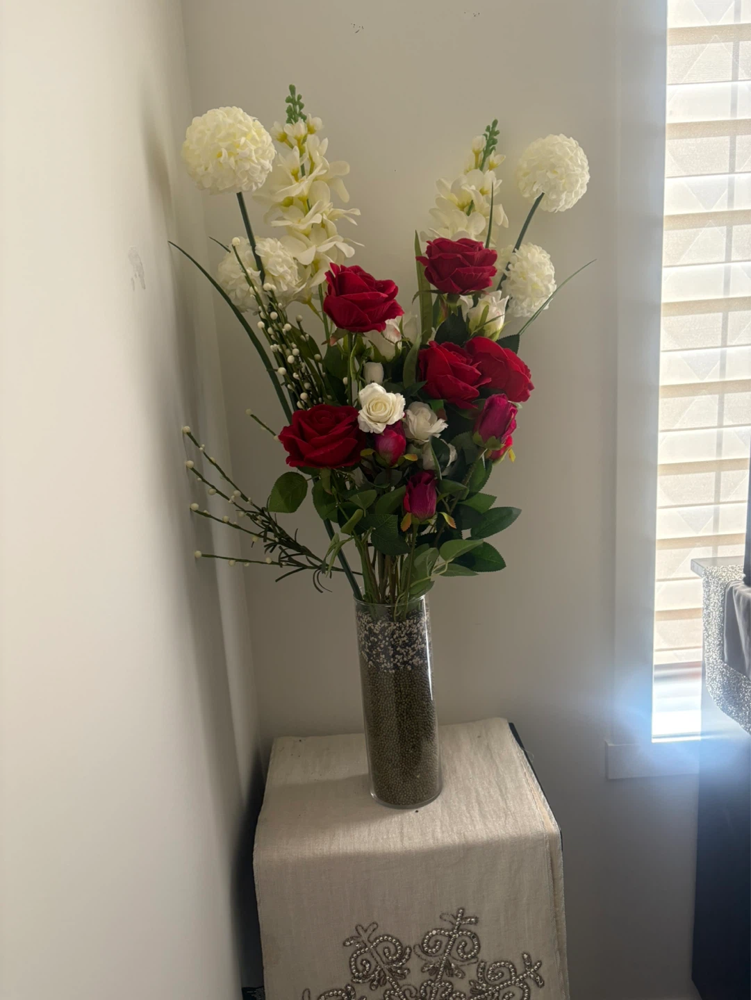 Artificial Flower Arrangement in Glass Vase - photo 3