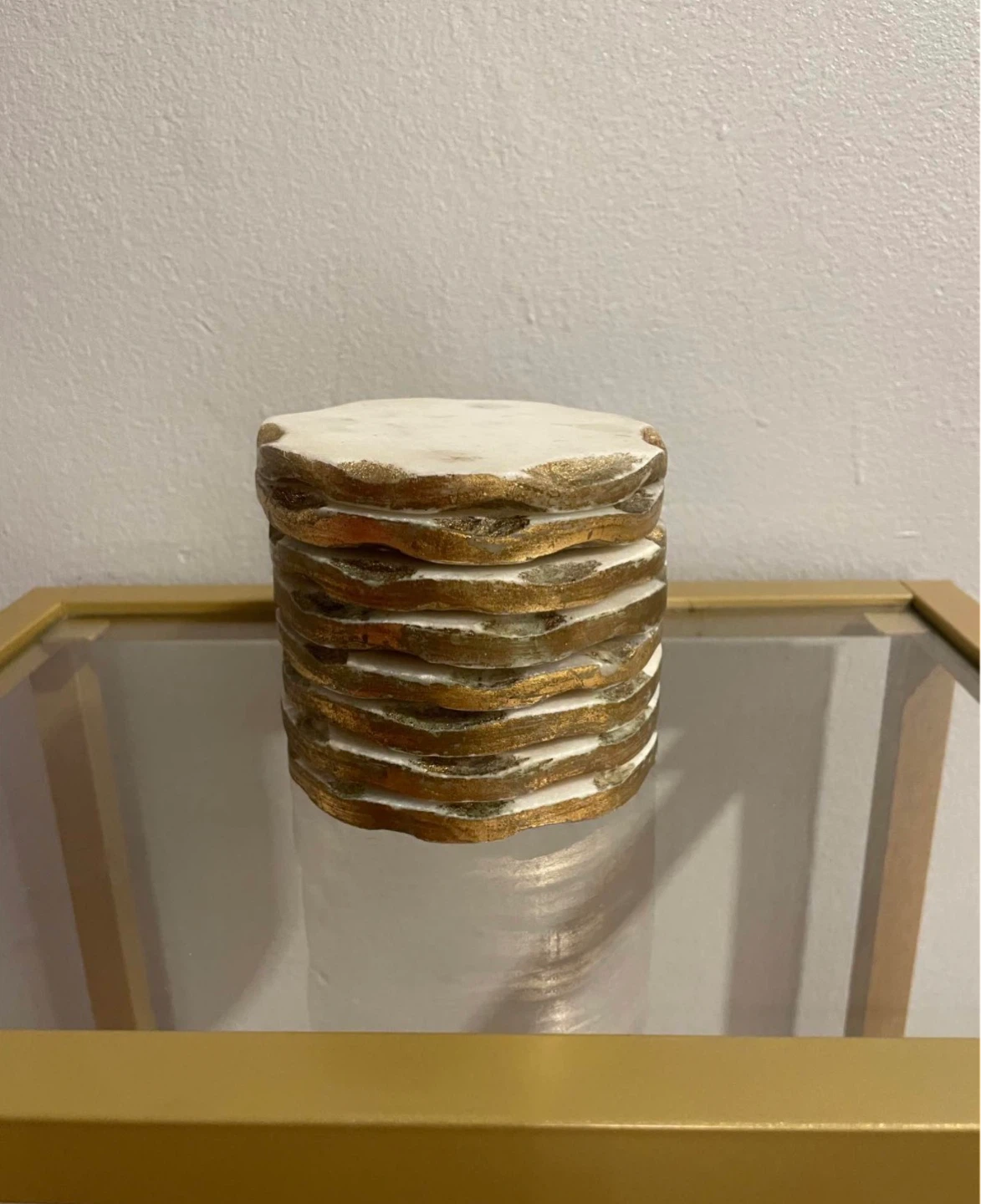 Gold & Marble(Set of 8)Coasters $20