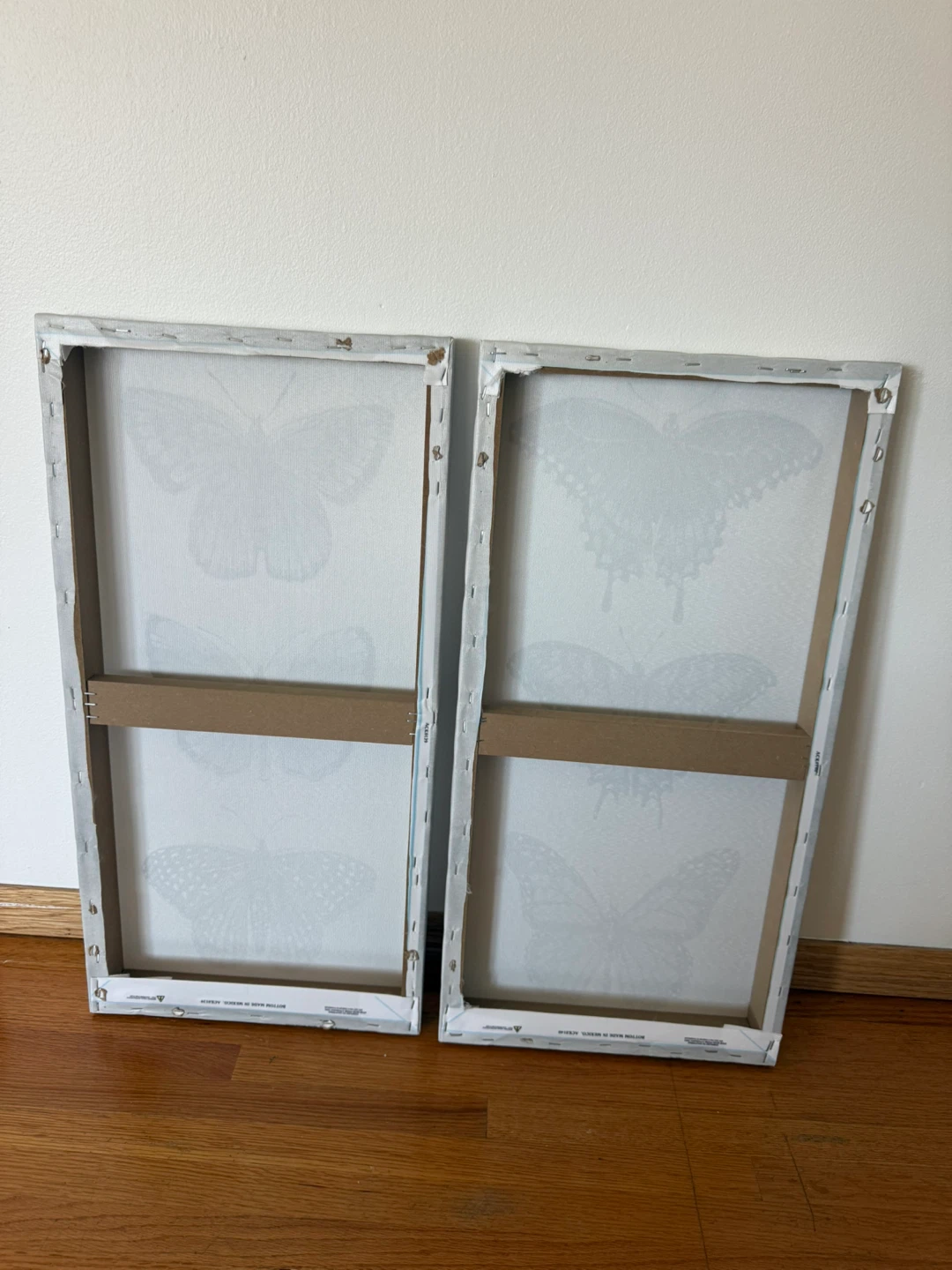 Butterfly Wall Art Set of 2 – Neutral Canvas Decor - photo 4