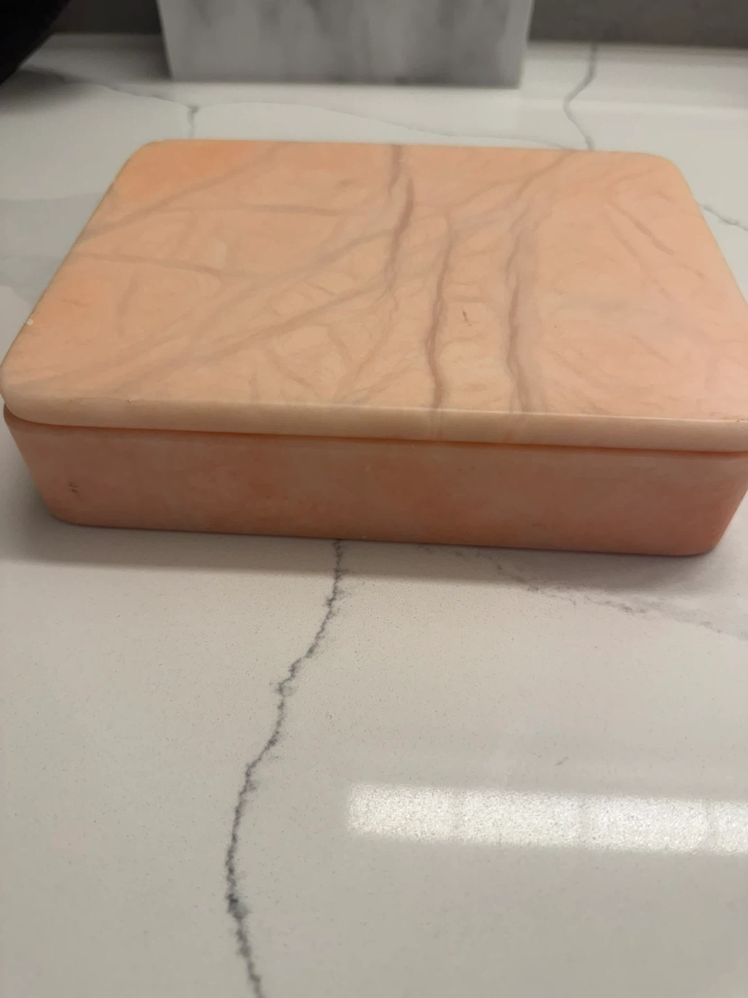 Genuine Alabaster Marble Jewelry Box – Decorative Trinket Box - photo 2