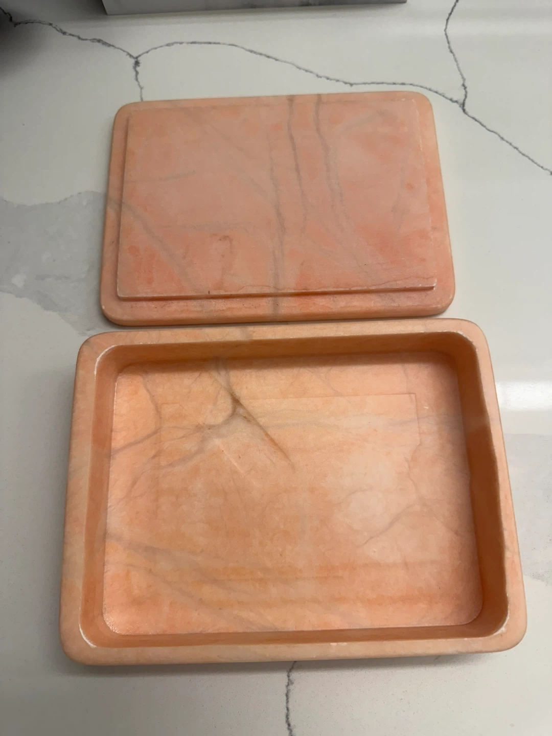 Genuine Alabaster Marble Jewelry Box – Decorative Trinket Box - photo 3