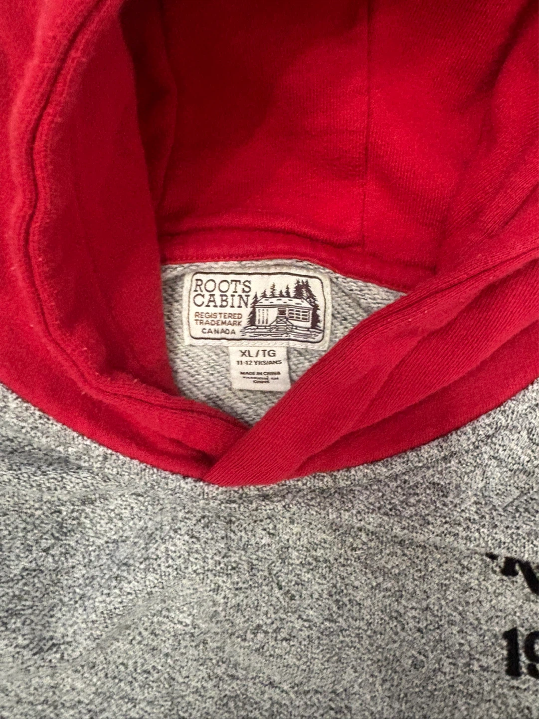 Kids Roots Cabin Grey Hoodie and Pants Set - size 11/12 - photo 5