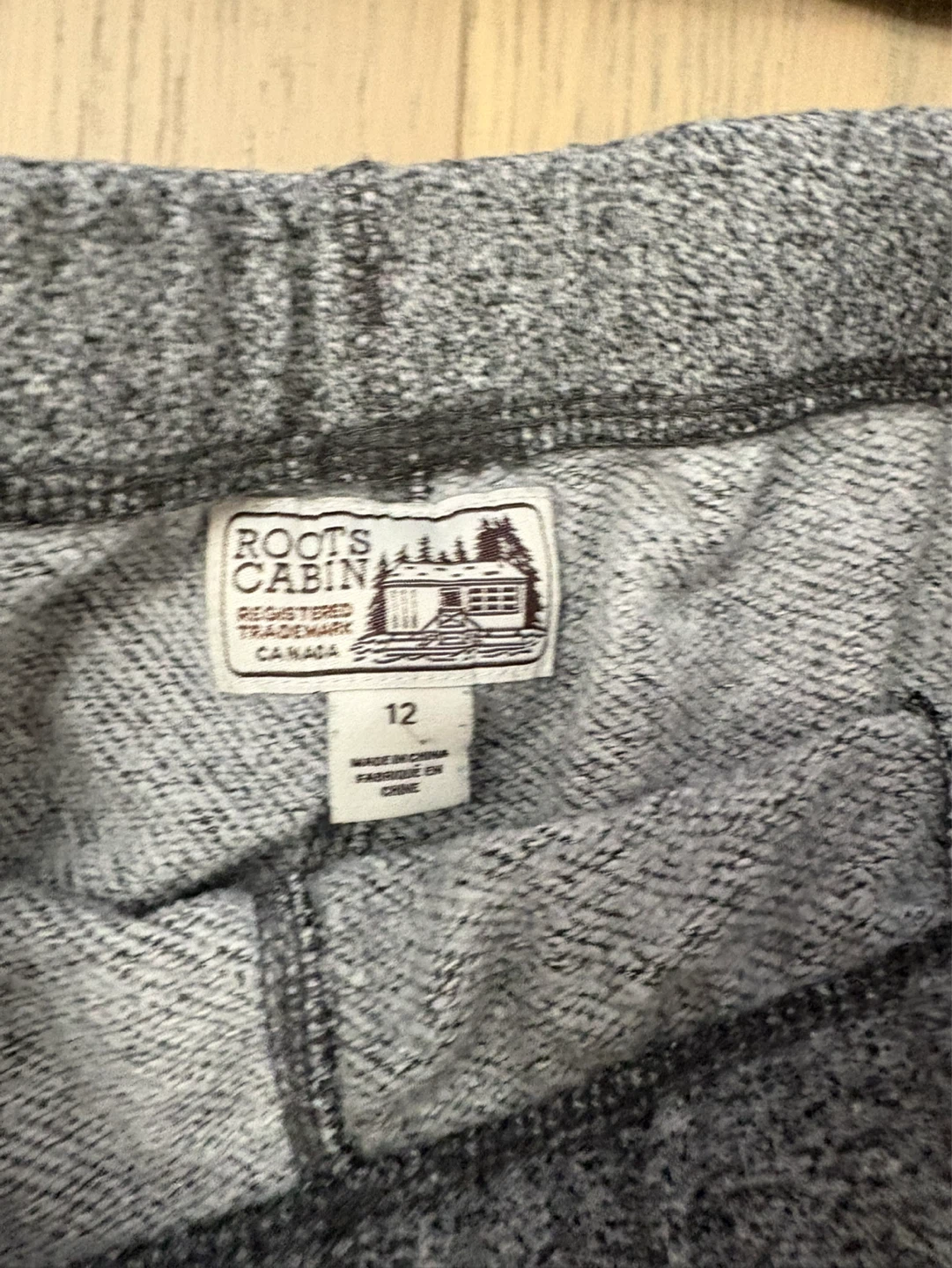 Kids Roots Cabin Grey Hoodie and Pants Set - size 11/12 - photo 3
