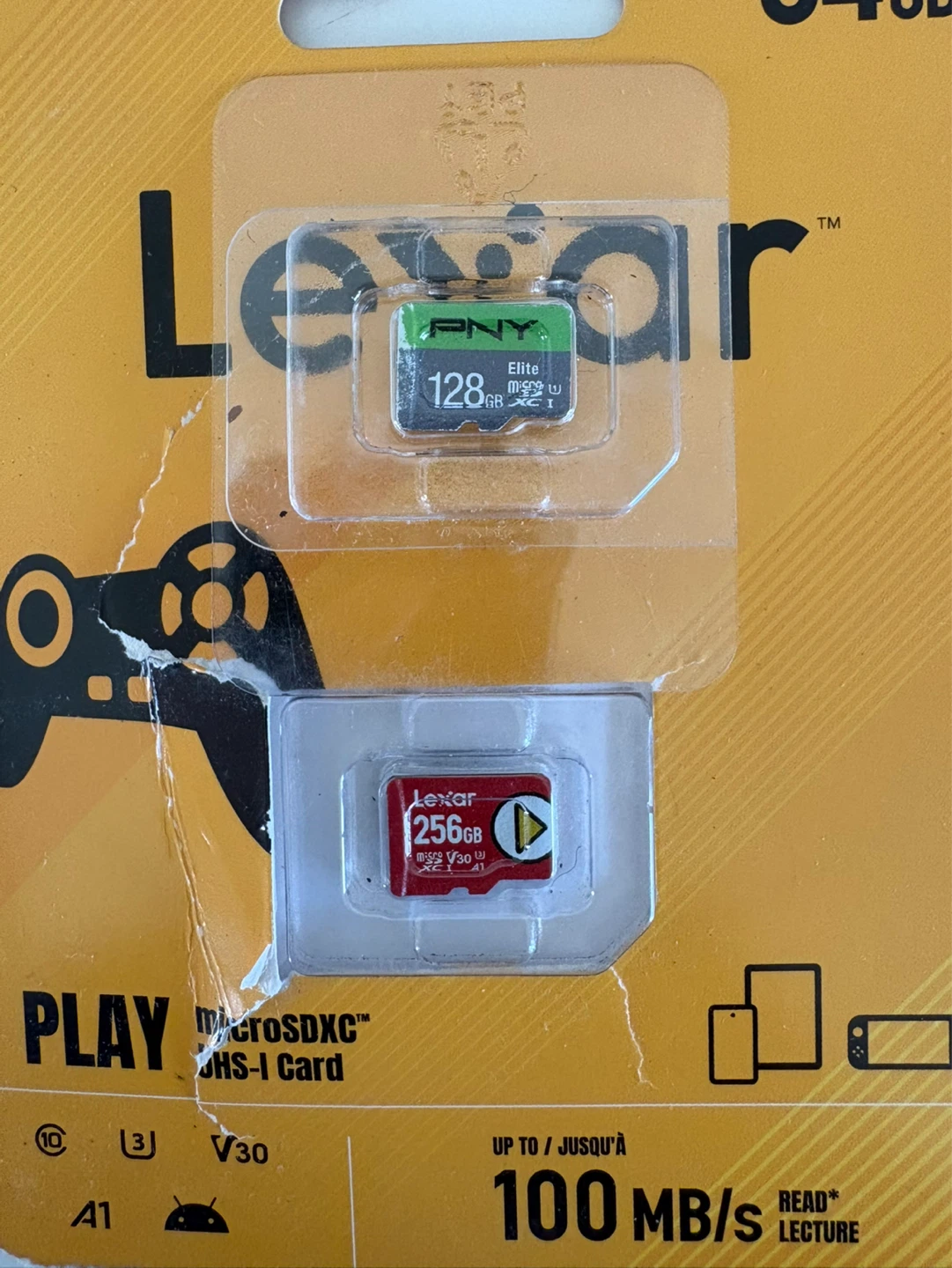 PNY Elite 128GB MicroSDXC & Lexar 256GB MicroSDXC Cards