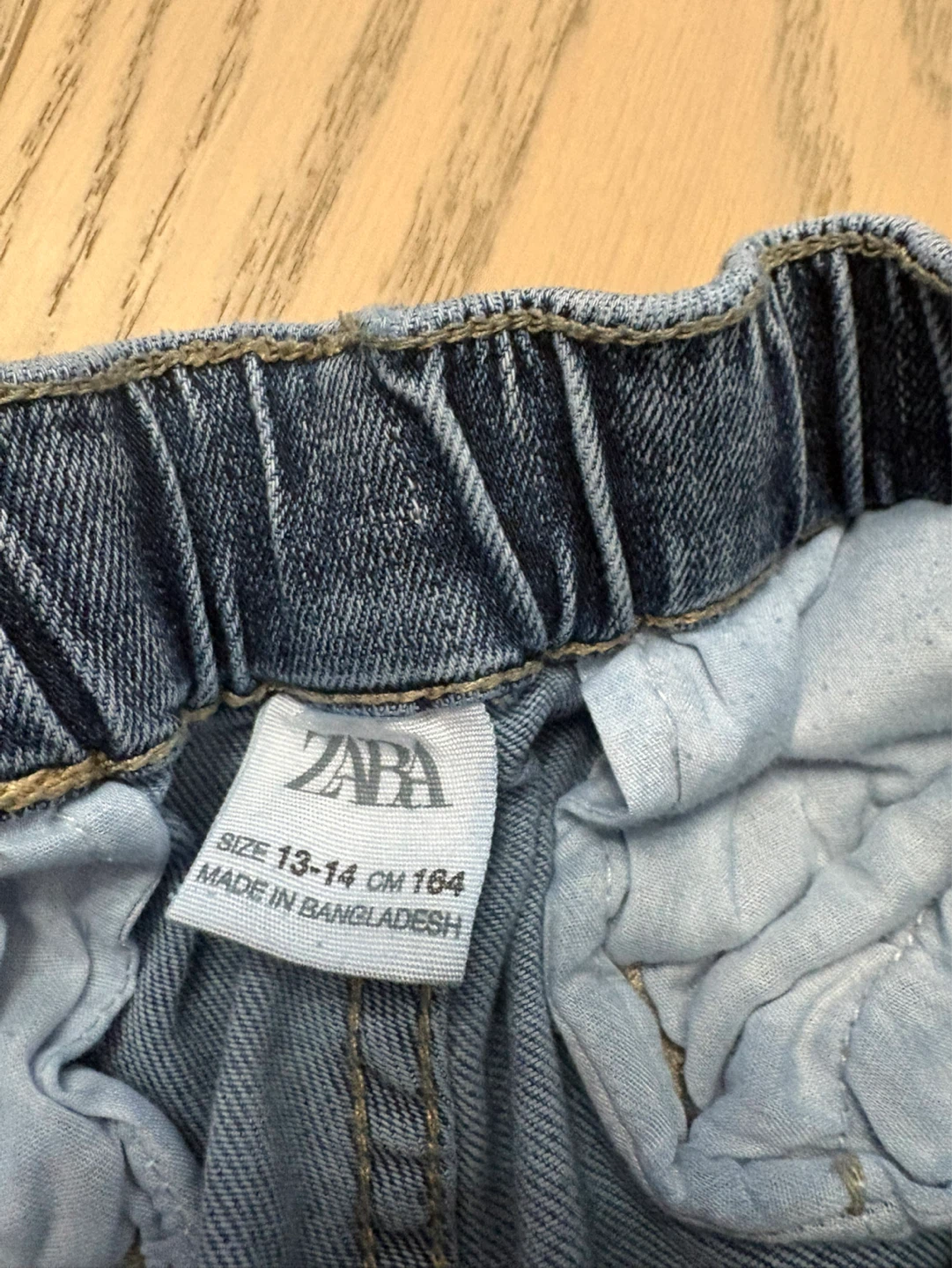 ZARA Boys Blue Denim Cargo Pants - Size 13-14 - photo 3