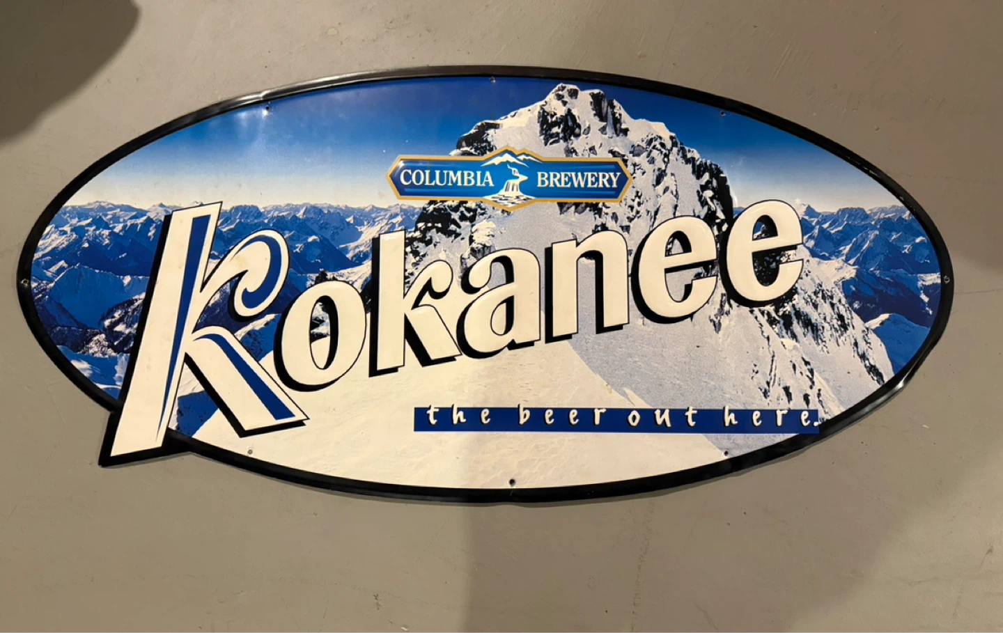 Large Tin Kokanee sign, framed Scarface print and more