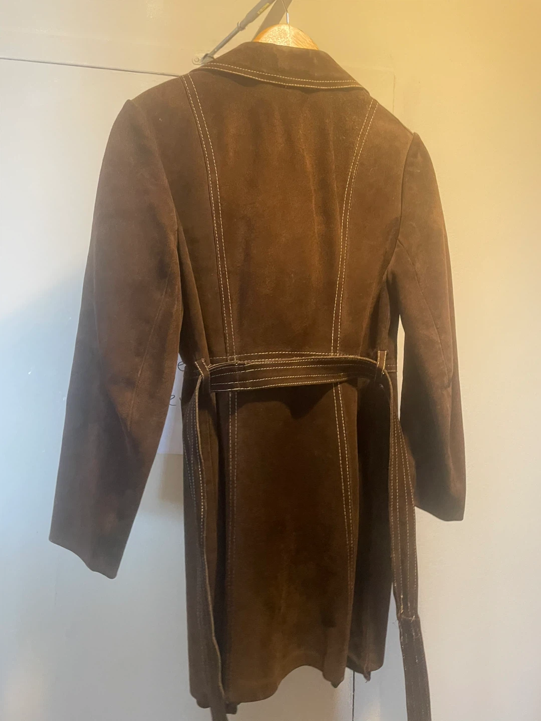 Brown Suede Belted Coat - photo 2