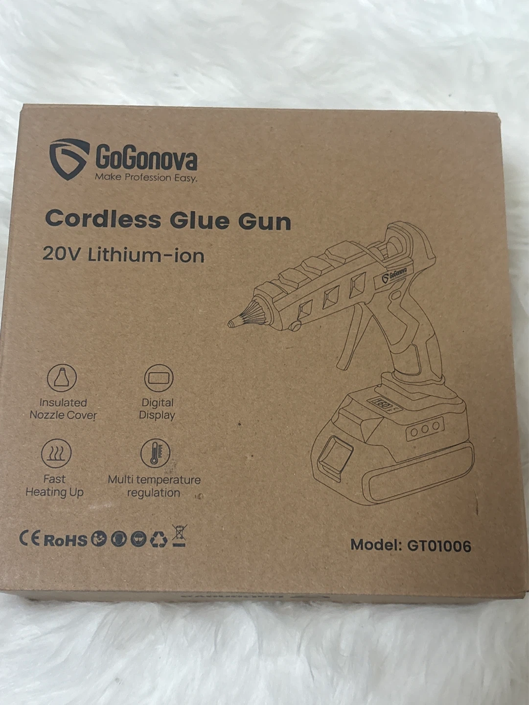 GoGonova Cordless Hot Glue Gun Pink 20V Lithium-ion - photo 2