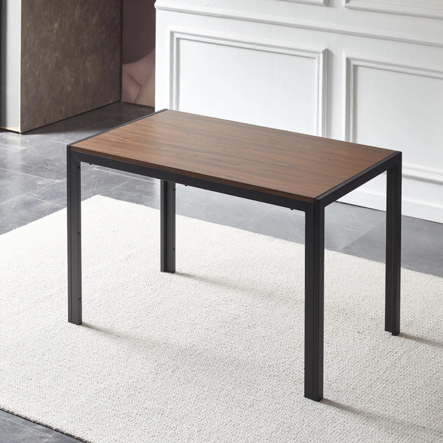 Structure Rectangular Walnut Dining Table