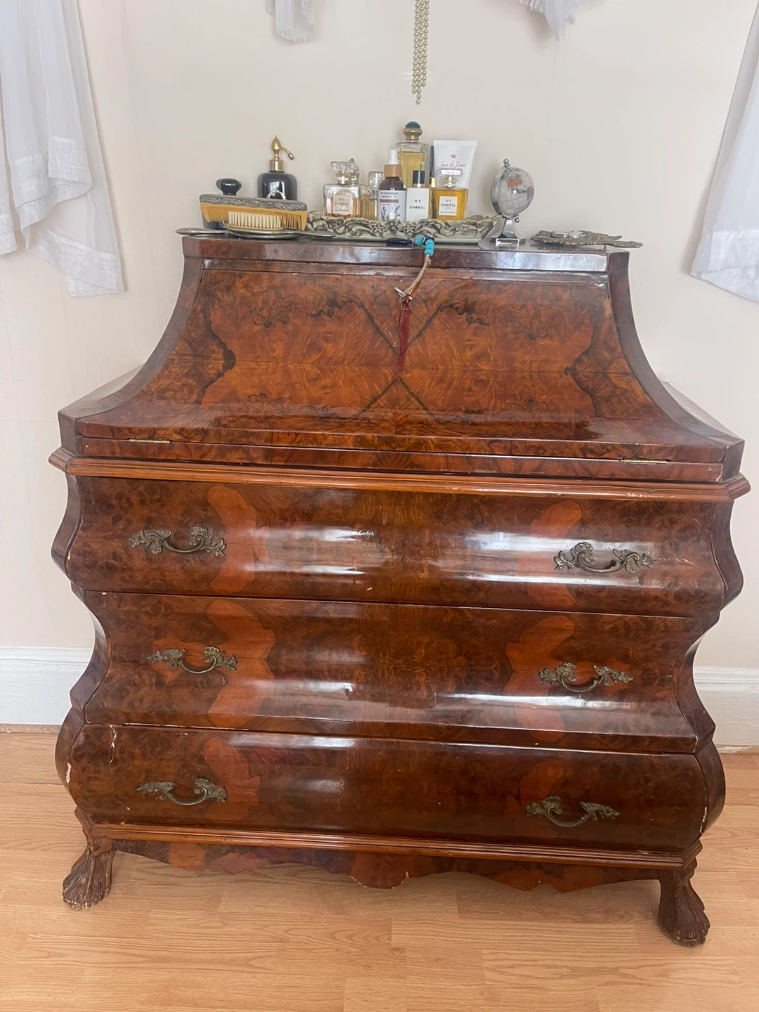 Antique Burl Wood Chest of Drawers - photo 2