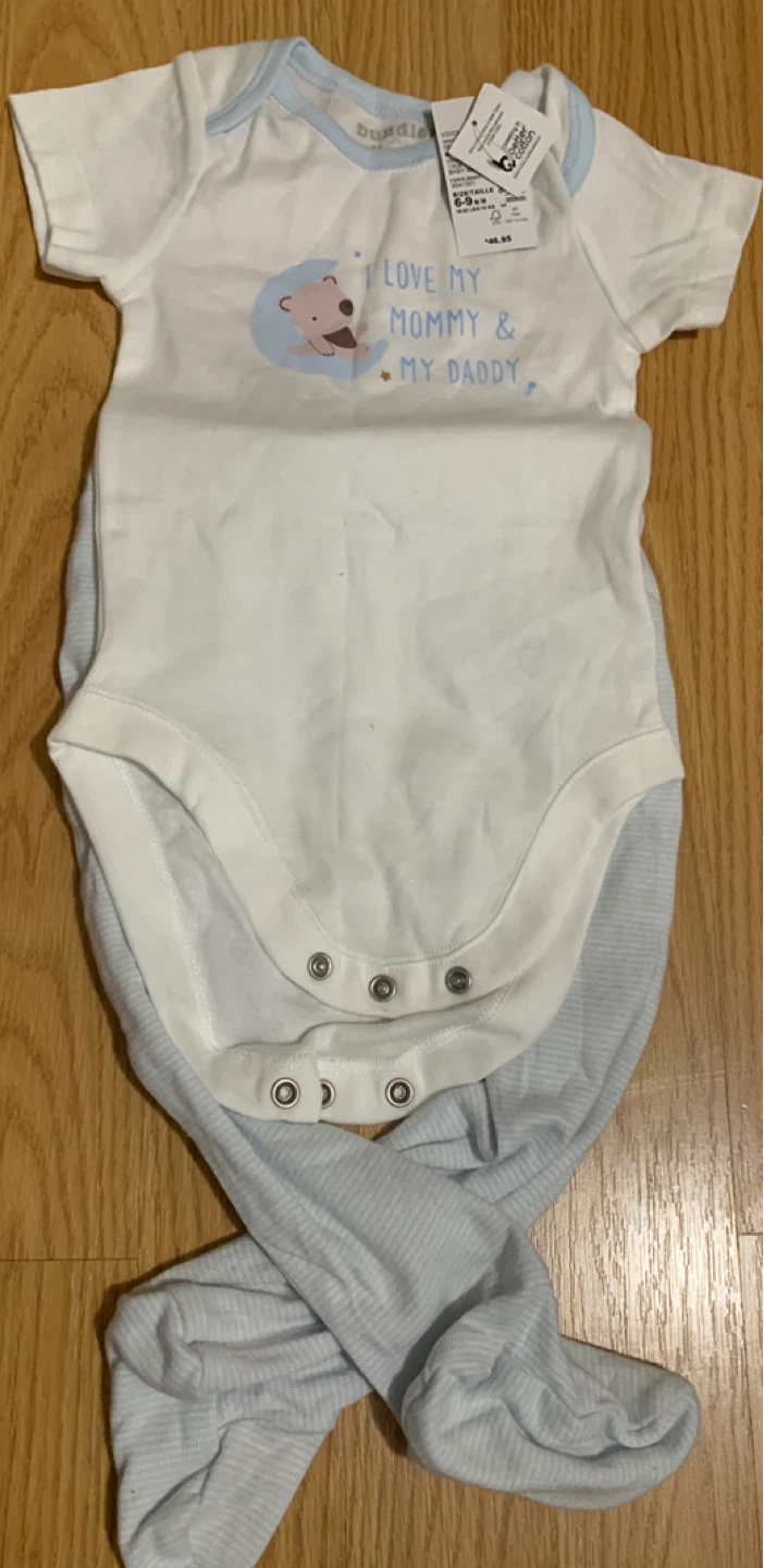 Bundle Me Baby Bodysuit & Pants Set - Size 6-9 Months