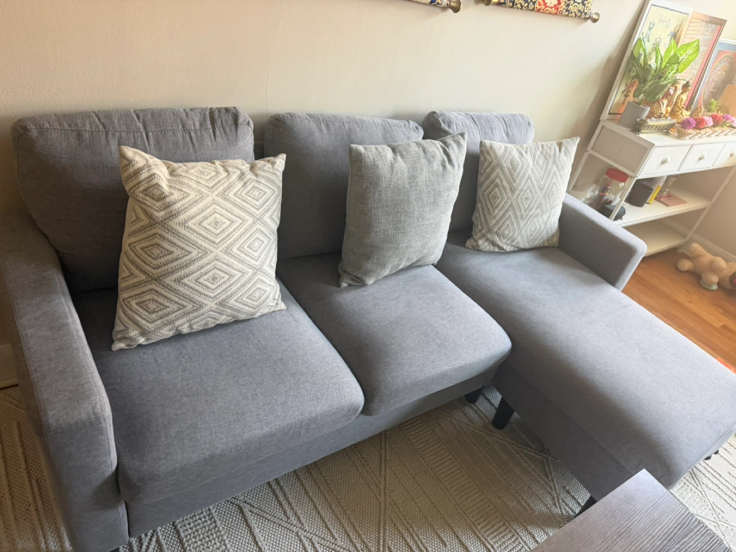 Gray Sectional Sofa with Chaise - photo 3