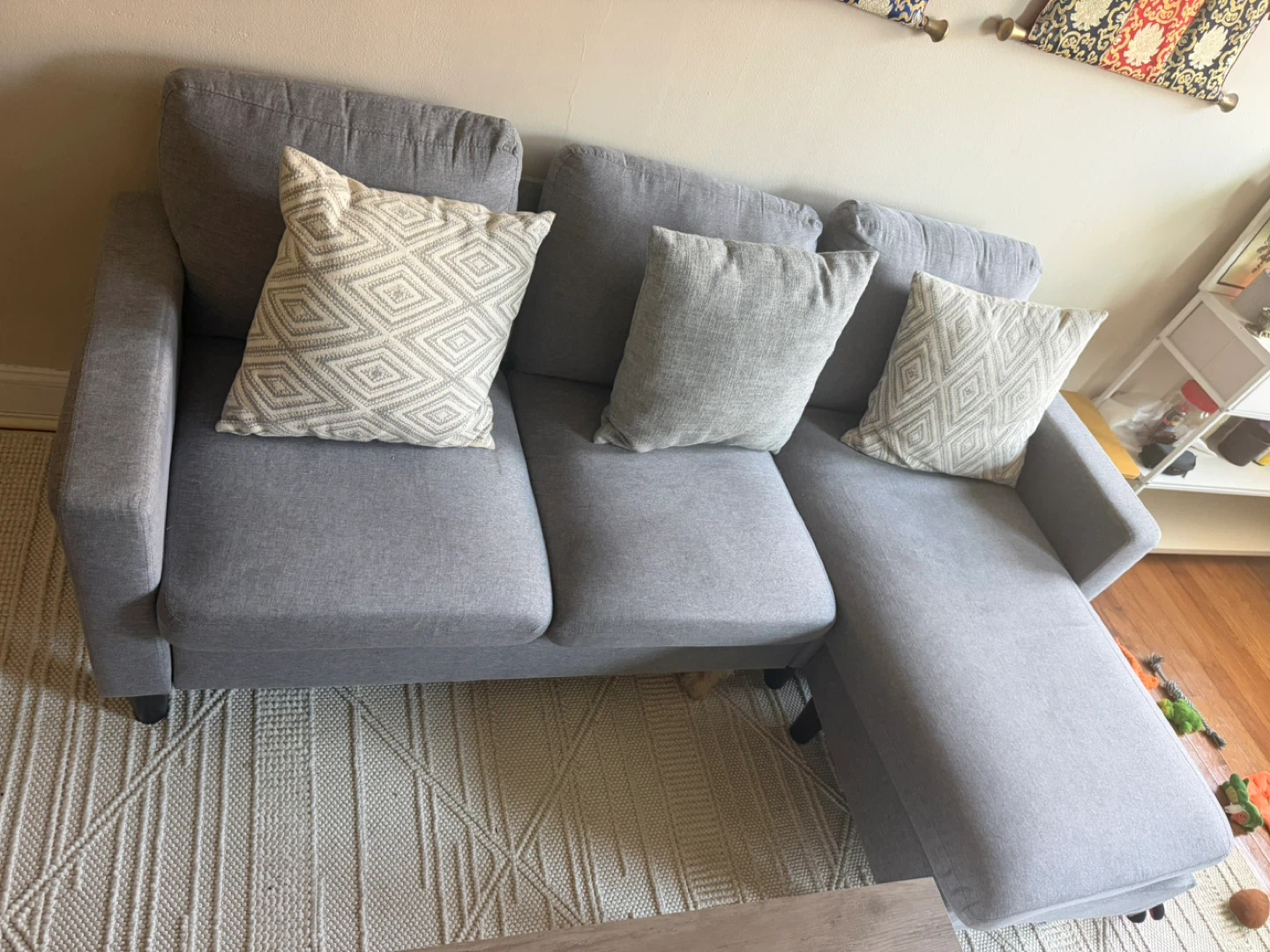 Gray Sectional Sofa with Chaise - photo 2