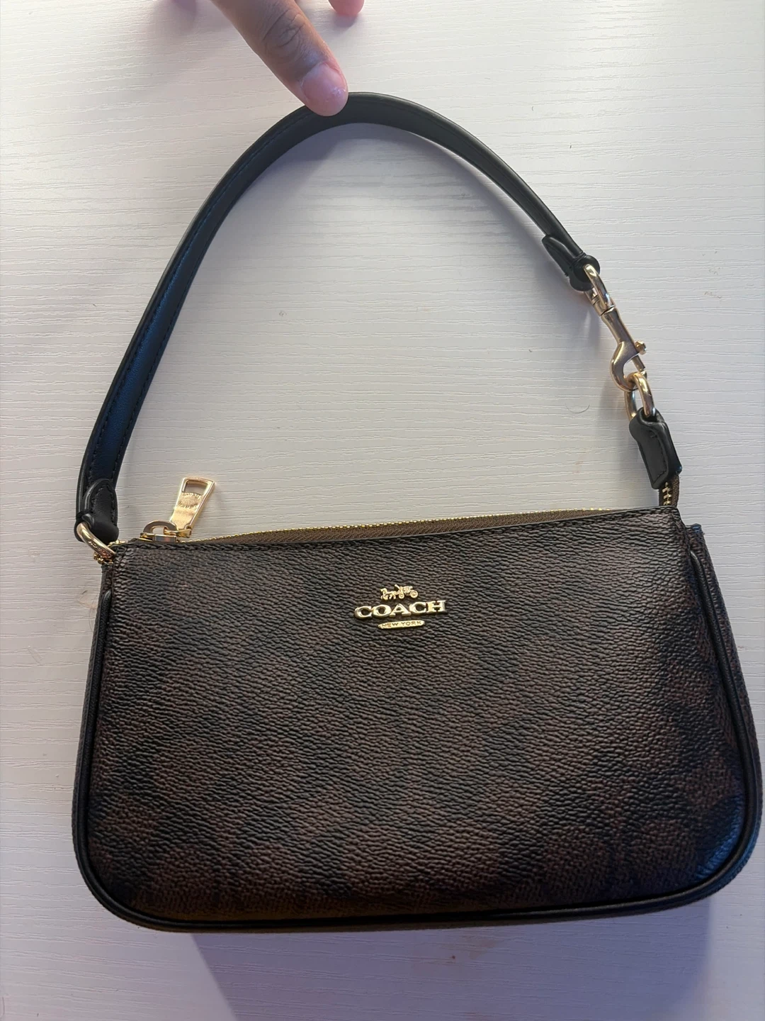 Coach Wristlet - Signature Brown