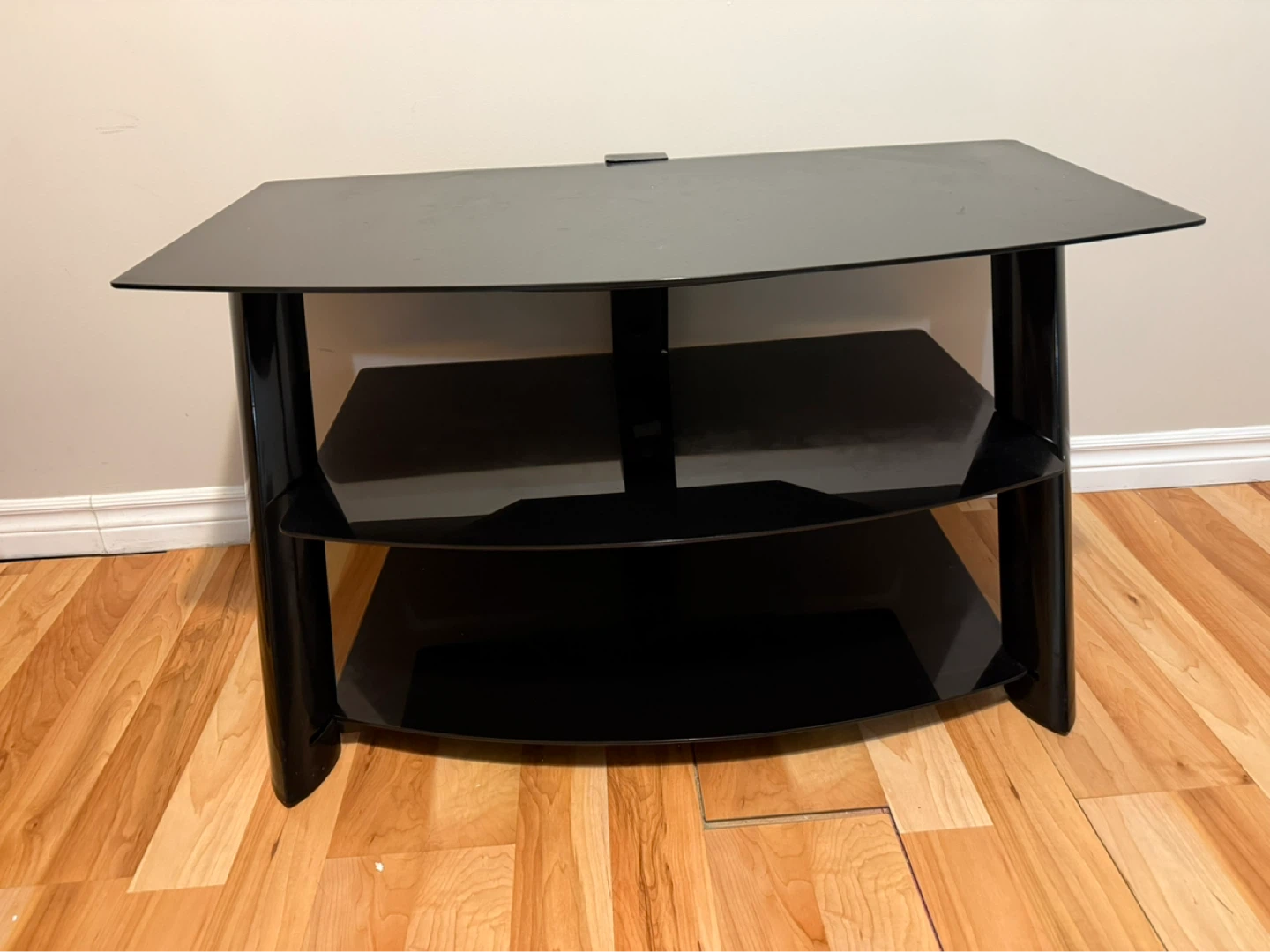 Black 3-Shelf TV Stand