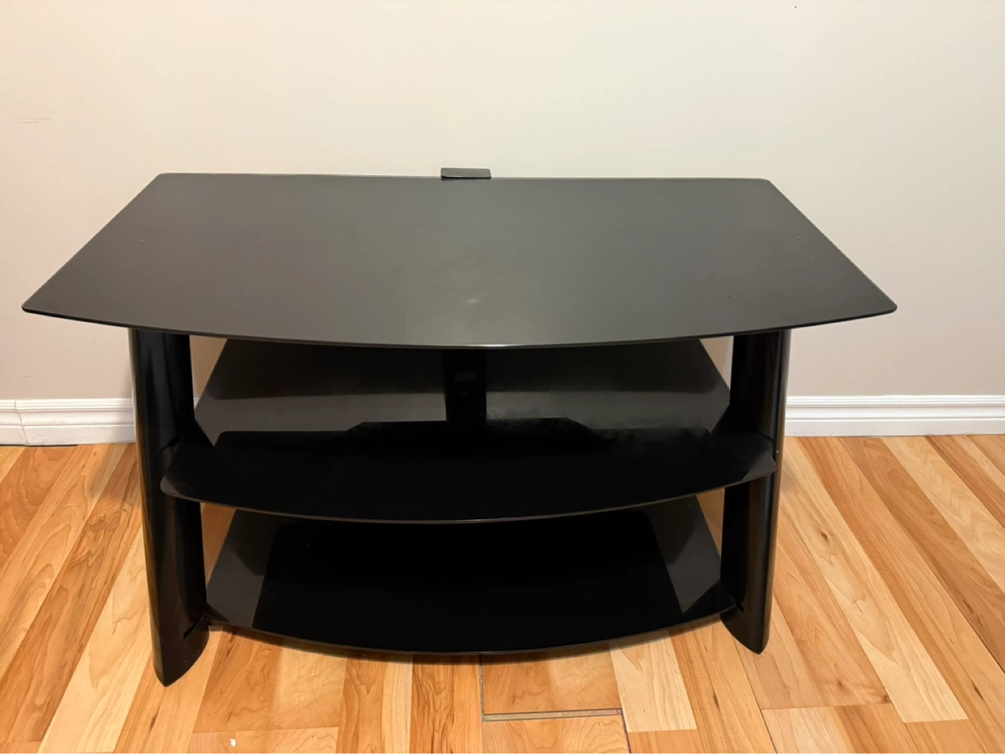 Black 3-Shelf TV Stand - photo 2