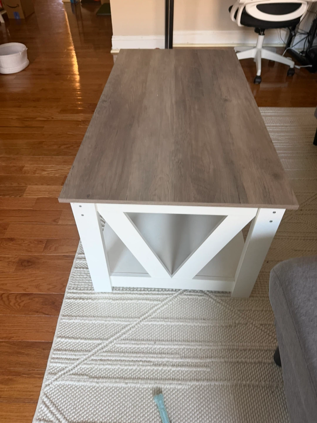 Rustic Wood Coffee Table IKEA with Shelf